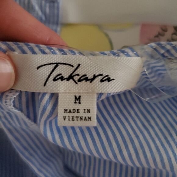 Takara BellSleeves‎ V Neck blue Top - Picture 5 of 9